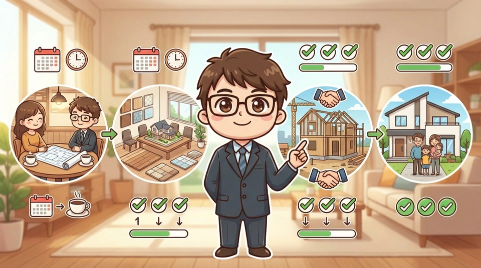注文住宅の打ち合わせ全体の流れと回数