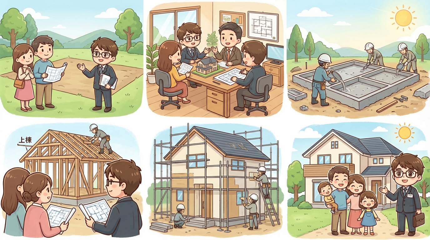 注文住宅の完成までの流れと期間|工程別スケジュール