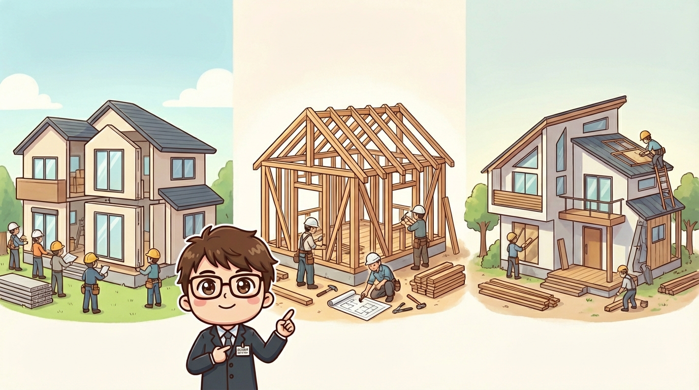 依頼先別の所要期間比較｜ハウスメーカー・工務店・設計事務所