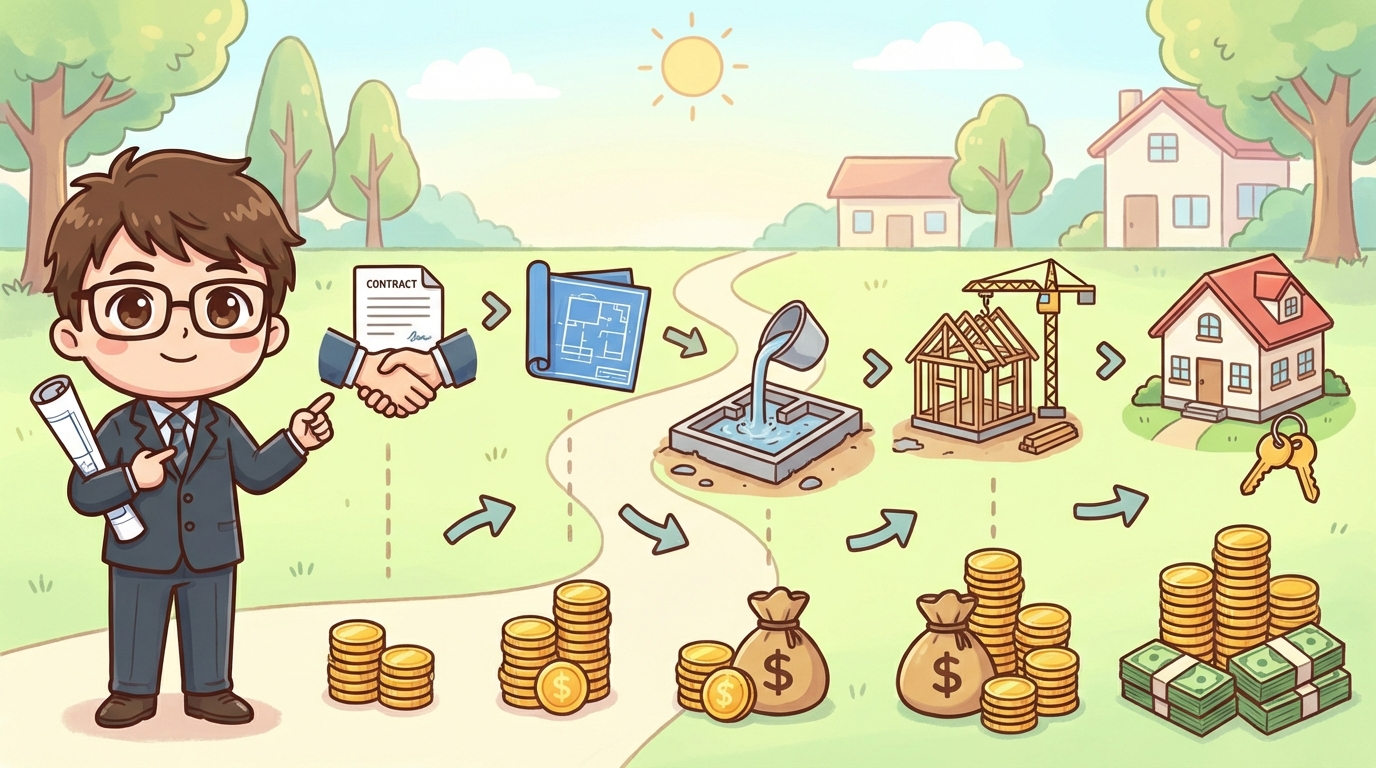 注文住宅の工程ごとの支払いスケジュール