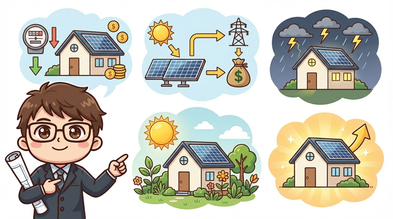 太陽光発電のメリット5つ