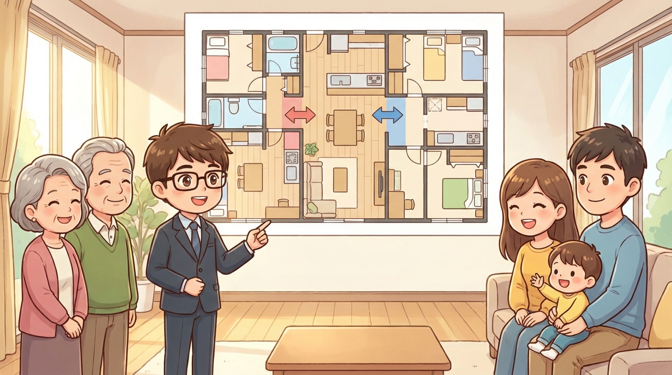 一部共有型の特徴と間取り