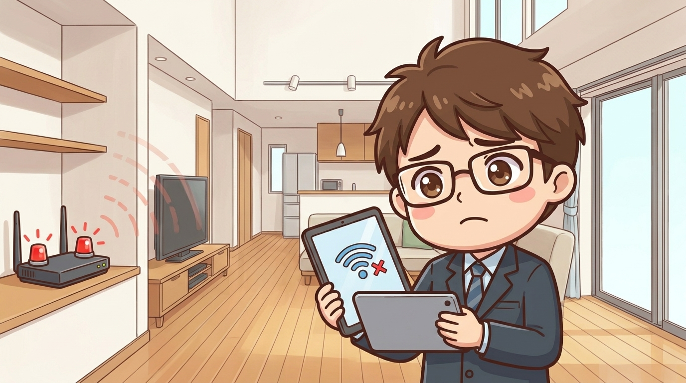 やめた理由④：Wi-Fiが繋がりにくい
