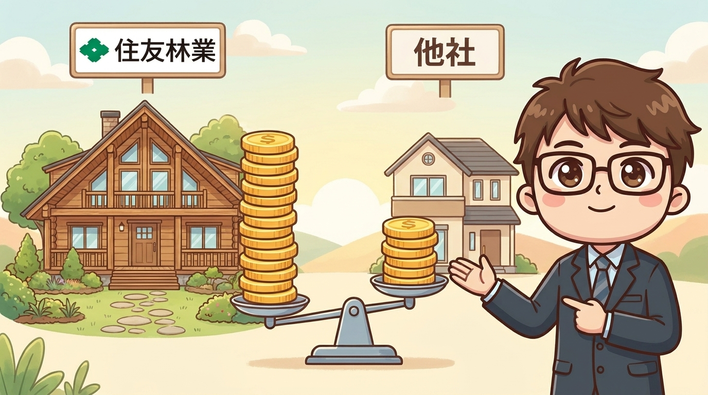 住友林業と他社の総額比較｜30坪で建てた場合