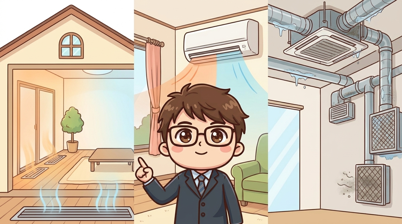 快適エアリー vs エアコン vs 他社全館空調