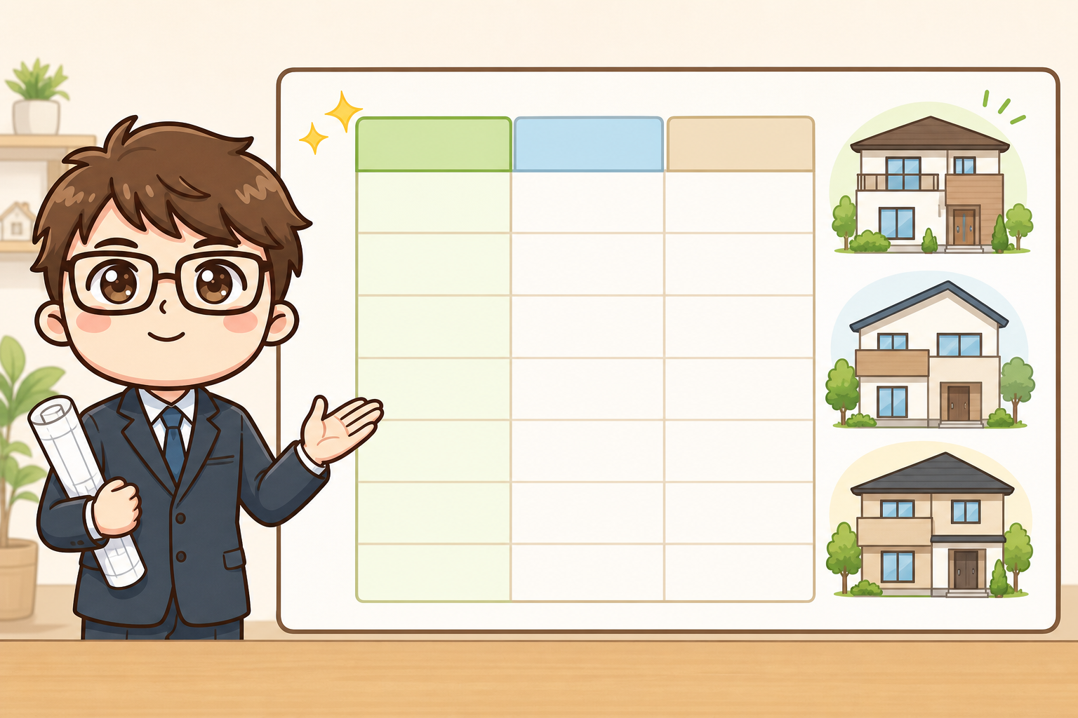 富士住建と他社の比較表