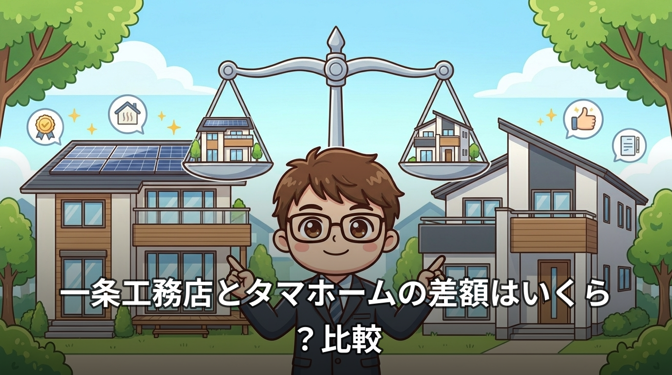 一条工務店とタマホームの差額はいくら?比較