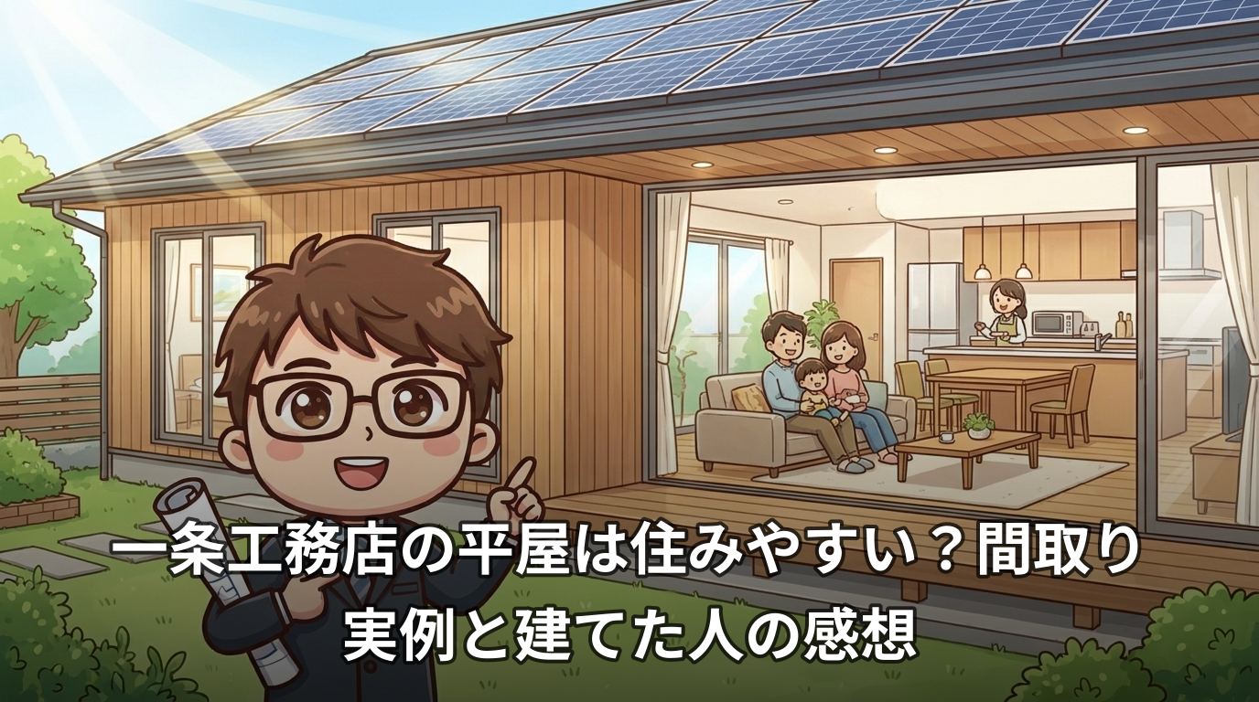 一条工務店の平屋は住みやすい?間取り実例と建てた人の感想