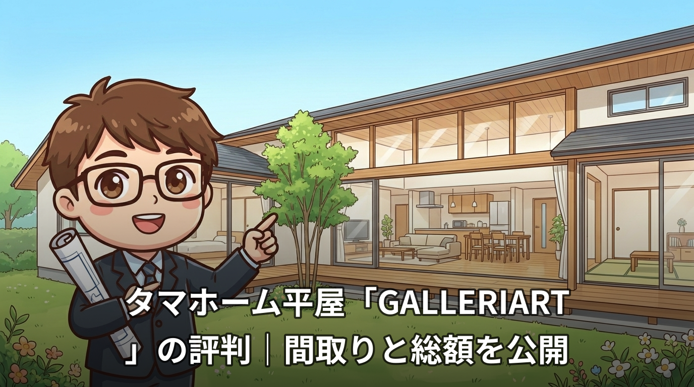 タマホーム平屋「GALLERIART」の評判|間取りと総額を公開