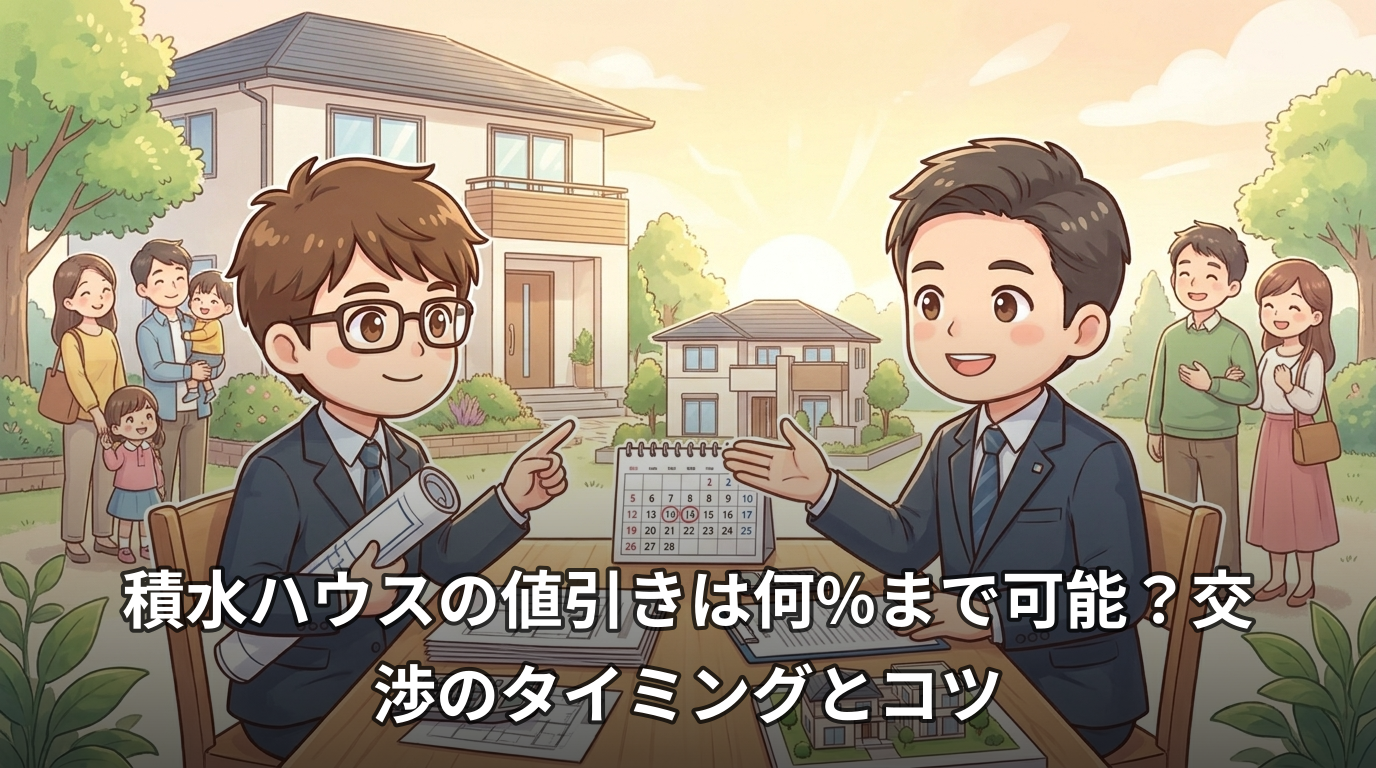 積水ハウスの値引きは何%まで可能?交渉のタイミングとコツ