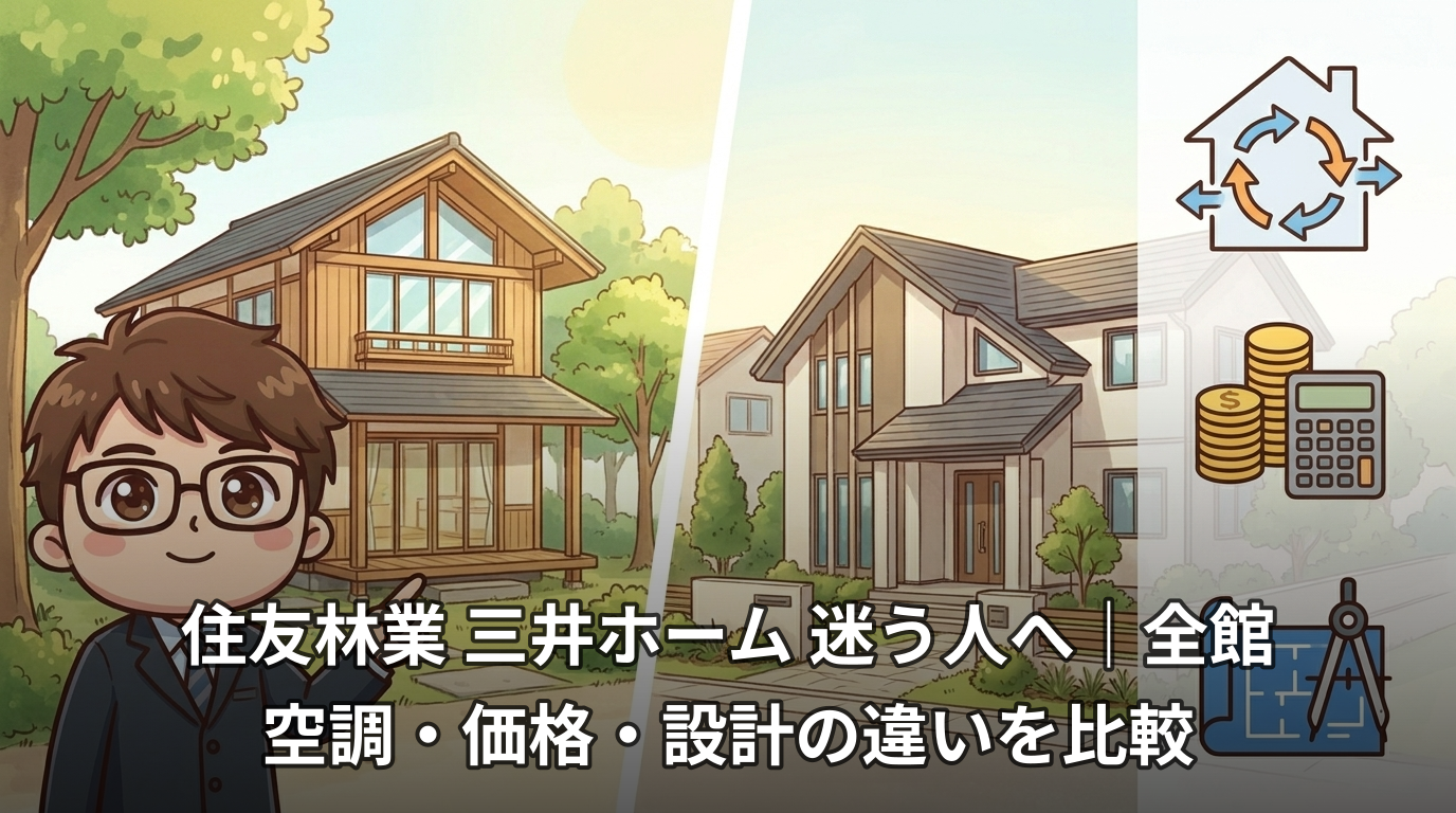住友林業 三井ホーム 迷う人へ|全館空調・価格・設計の違いを比較