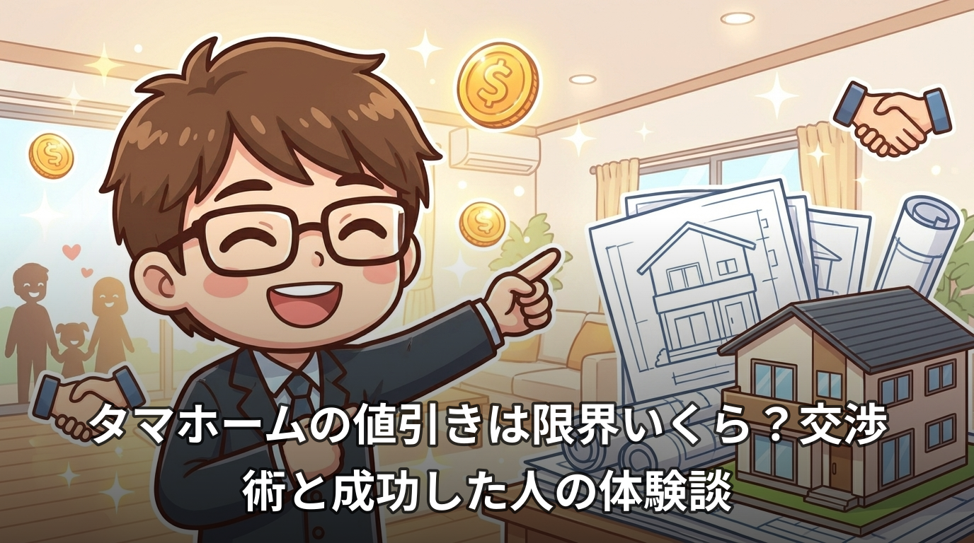 タマホームの値引きは限界いくら?交渉術と成功した人の体験談