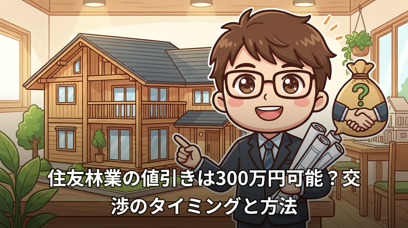 住友林業の値引きは300万円可能?交渉のタイミングと方法