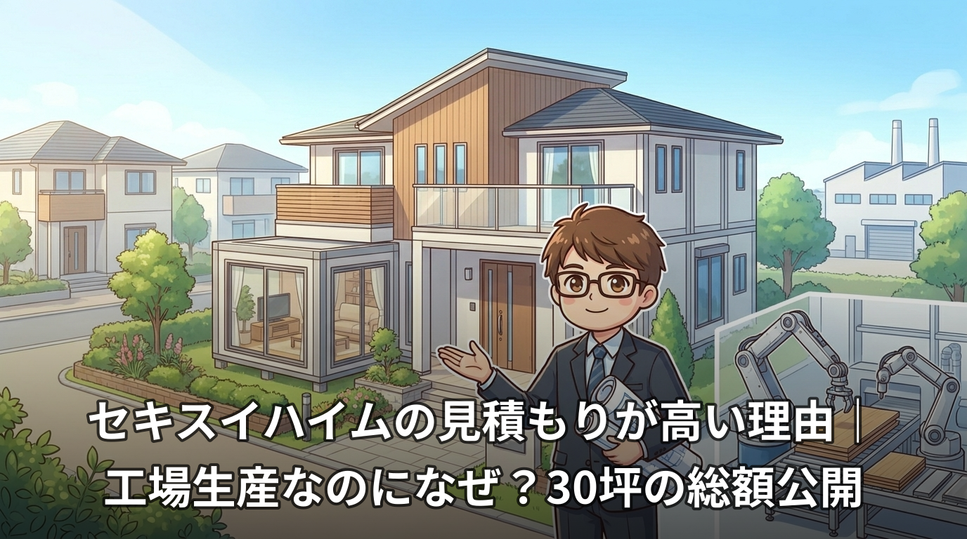 セキスイハイムの見積もりが高い理由|工場生産なのになぜ?30坪の総額公開