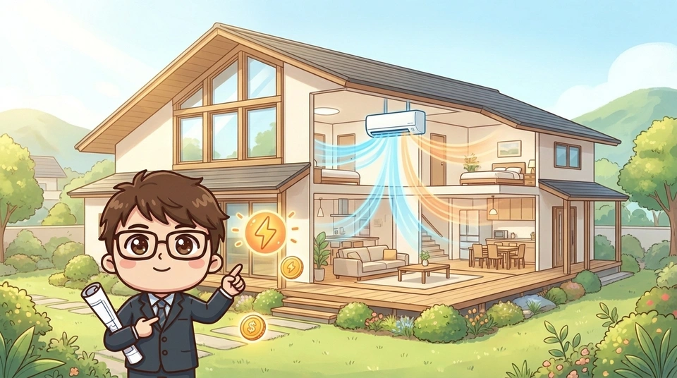 三井ホーム平屋の全館空調の電気代｜スマートブリーズは高い？