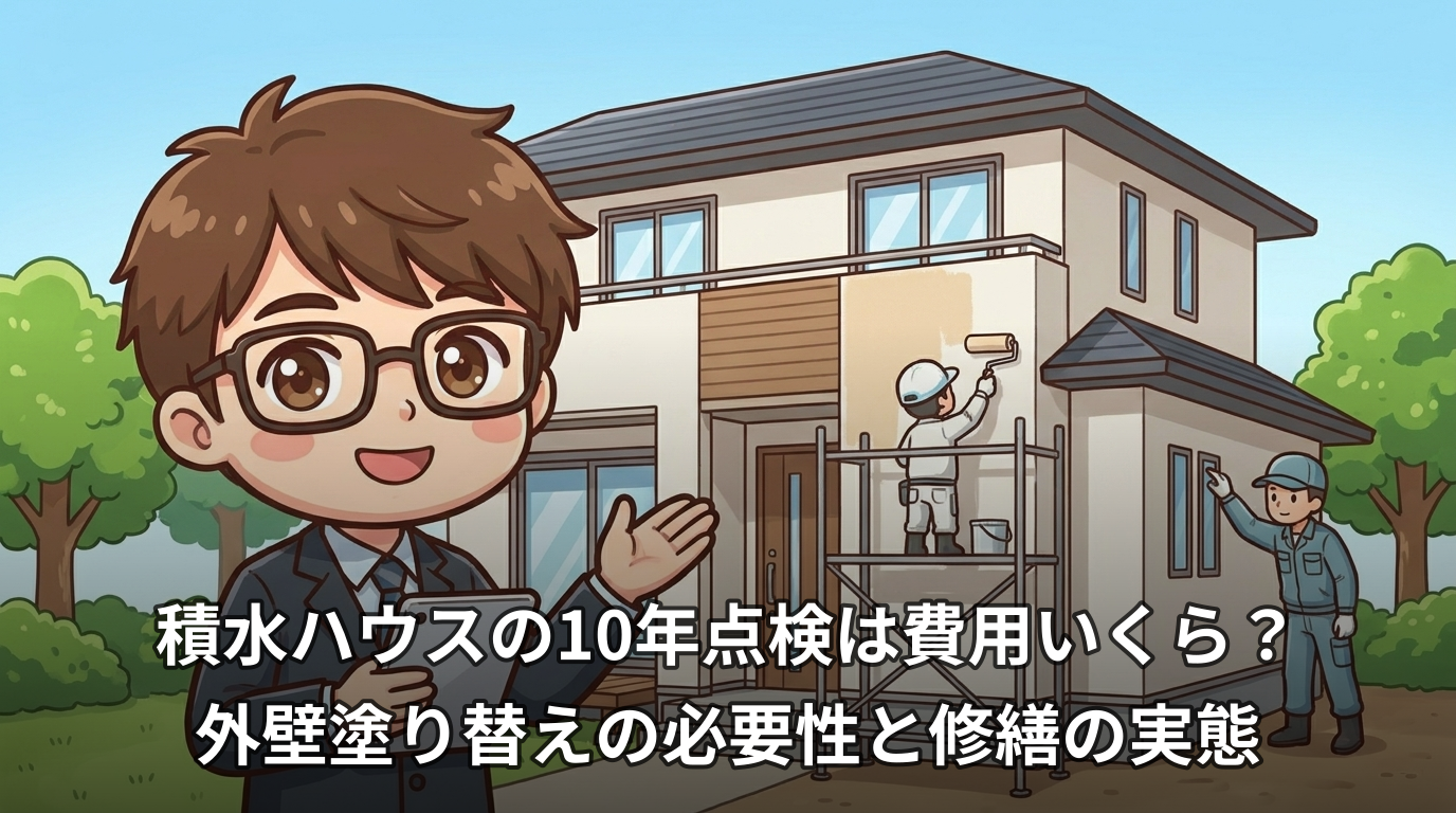 積水ハウスの10年点検は費用いくら?外壁塗り替えの必要性と修繕の実態