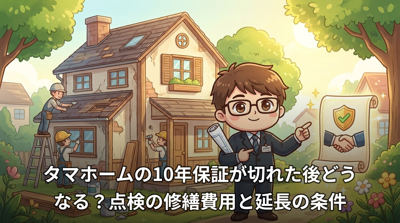 タマホームの10年保証が切れた後どうなる?点検の修繕費用と延長の条件