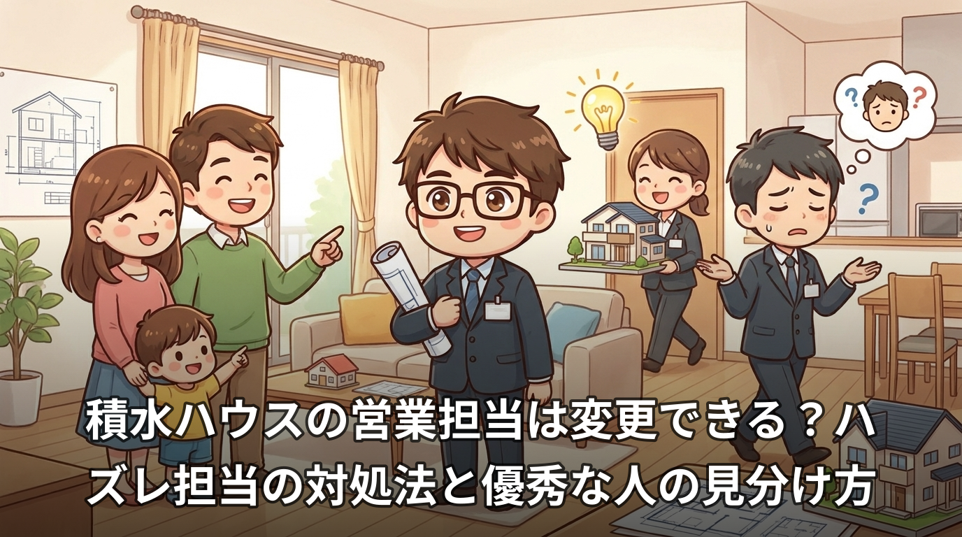 積水ハウスの営業担当は変更できる?ハズレ担当の対処法と優秀な人の見分け方