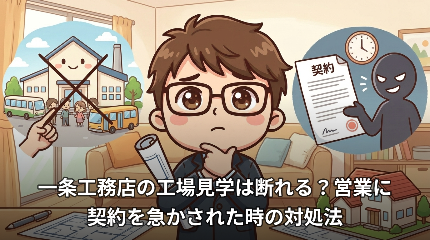 一条工務店の工場見学は断れる?営業に契約を急かされた時の対処法