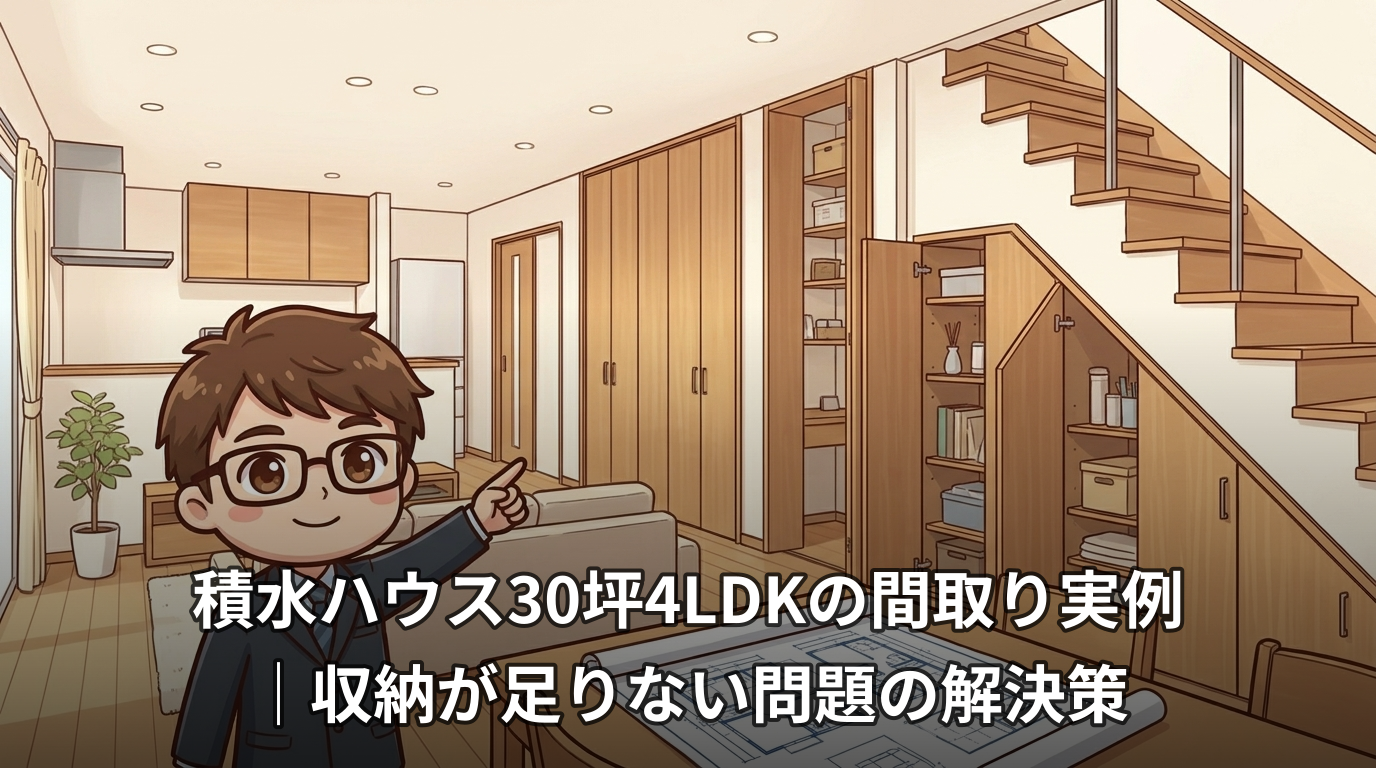 積水ハウス30坪4LDKの間取り実例|収納が足りない問題の解決策