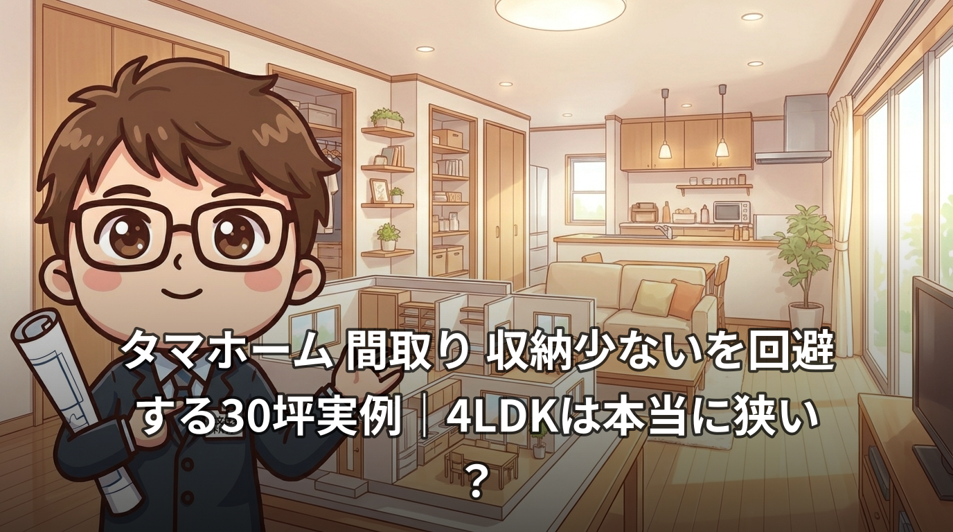 タマホーム 間取り 収納少ないを回避する30坪実例|4LDKは本当に狭い?