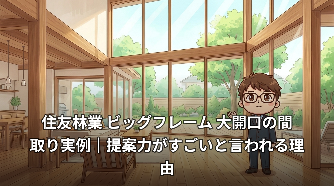 住友林業 ビッグフレーム 大開口の間取り実例|提案力がすごいと言われる理由