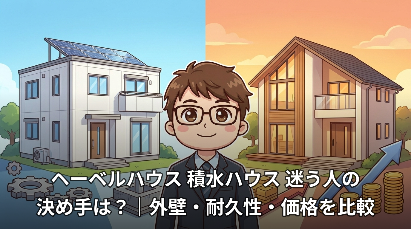 ヘーベルハウス 積水ハウス 迷う人の決め手は?|外壁・耐久性・価格を比較