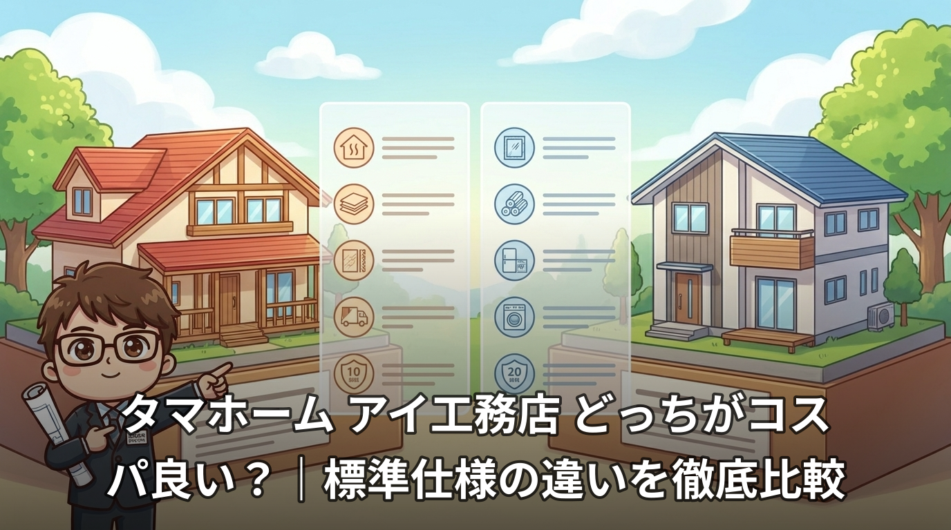 タマホーム アイ工務店 どっちがコスパ良い?|標準仕様の違いを徹底比較