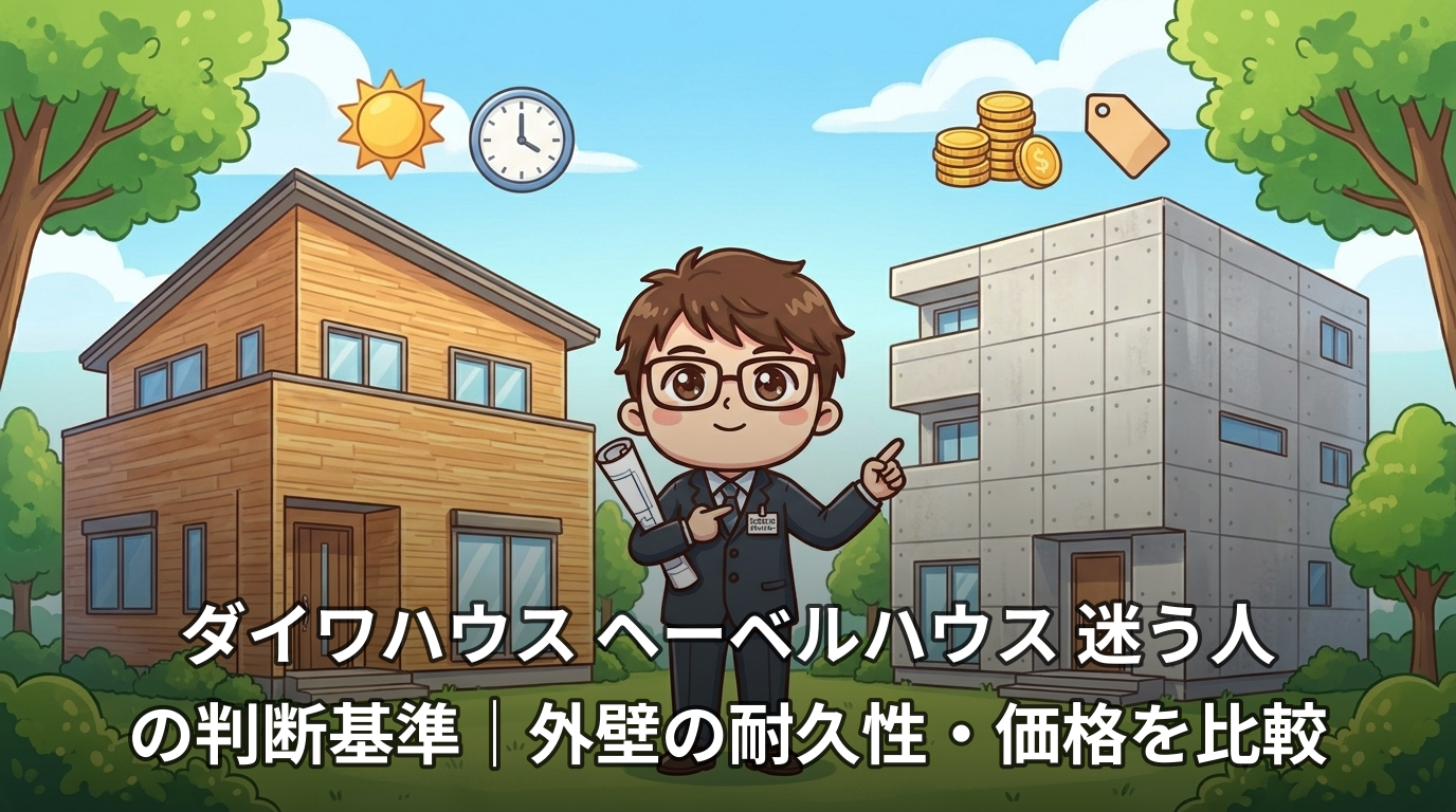 ダイワハウス ヘーベルハウス 迷う人の判断基準|外壁の耐久性・価格を比較