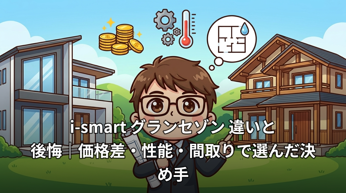 i-smart グランセゾン 違いと後悔|価格差・性能・間取りで選んだ決め手