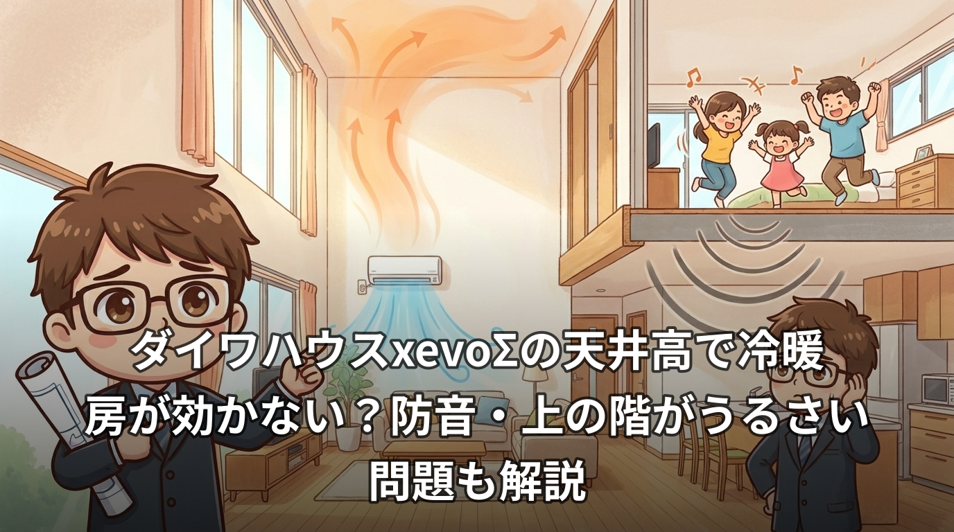 ダイワハウスxevoΣの天井高で冷暖房が効かない?防音・上の階がうるさい問題も解説
