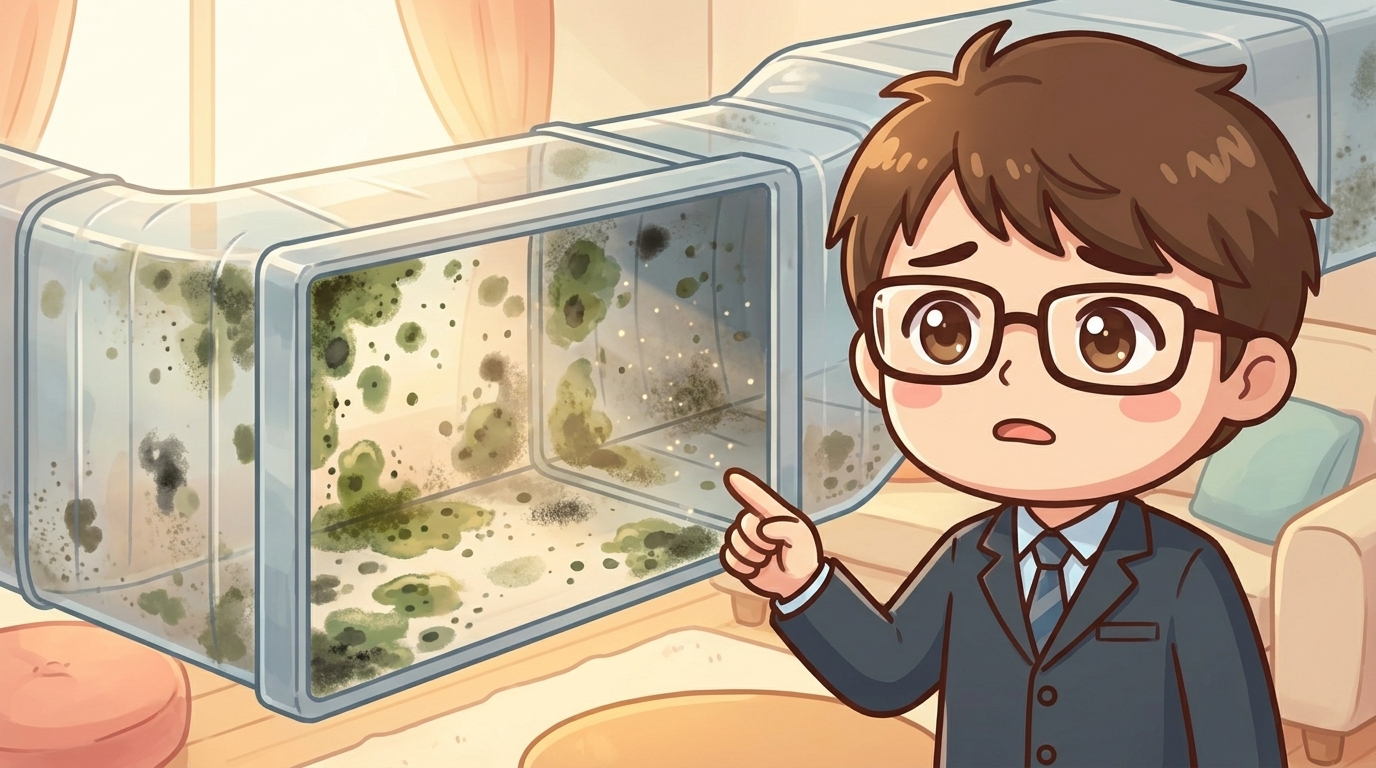 Z空調のカビ問題|ダクト内部はどうなっている?