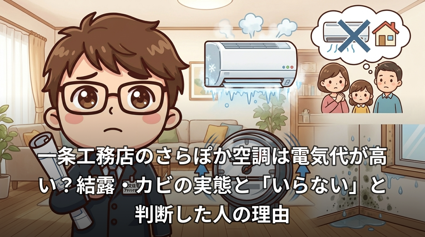 一条工務店のさらぽか空調は電気代が高い?結露・カビの実態と「いらない」と判断した人の理由