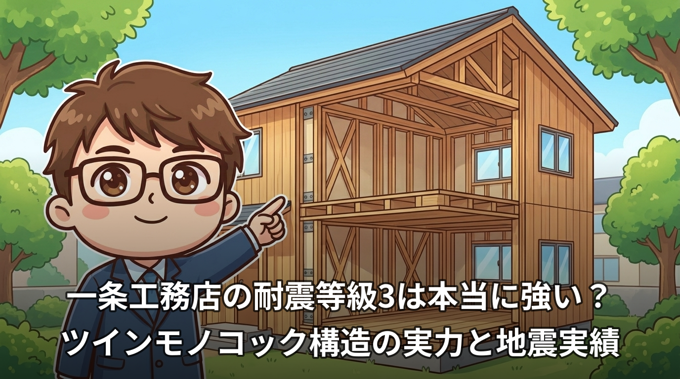 一条工務店の耐震等級3は本当に強い?ツインモノコック構造の実力と地震実績
