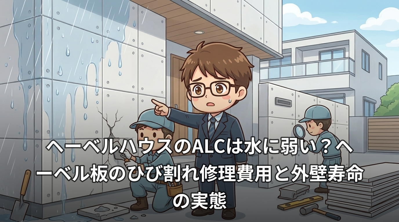 ヘーベルハウスのALCは水に弱い?ヘーベル板のひび割れ修理費用と外壁寿命の実態