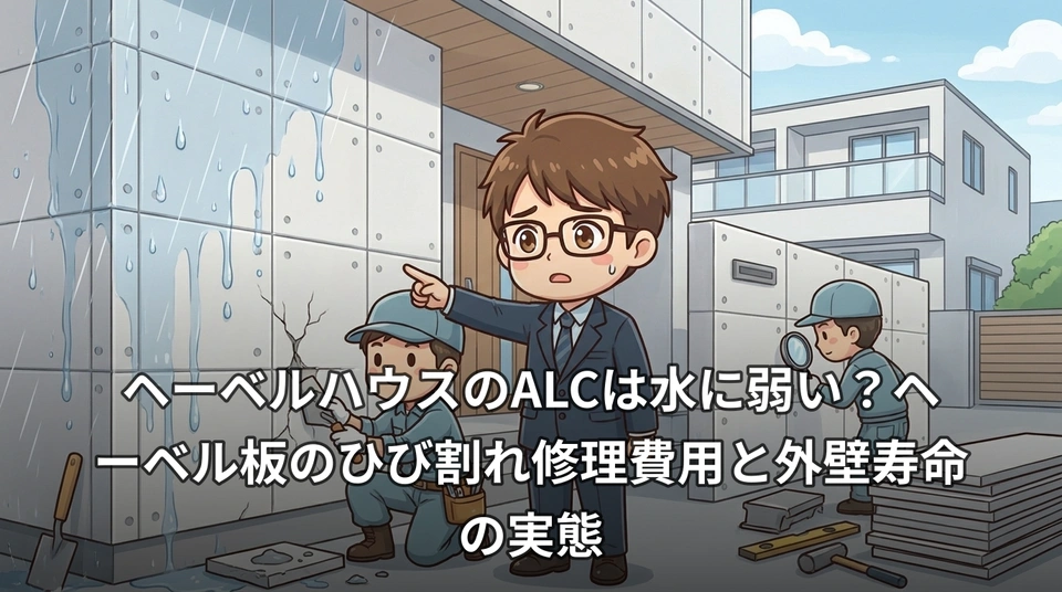 ヘーベルハウスのALCは水に弱い?ヘーベル板のひび割れ修理費用と外壁寿命の実態