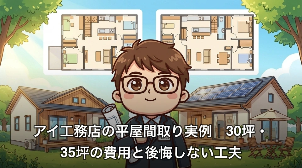 アイ工務店の平屋間取り実例|30坪・35坪の費用と後悔しない工夫