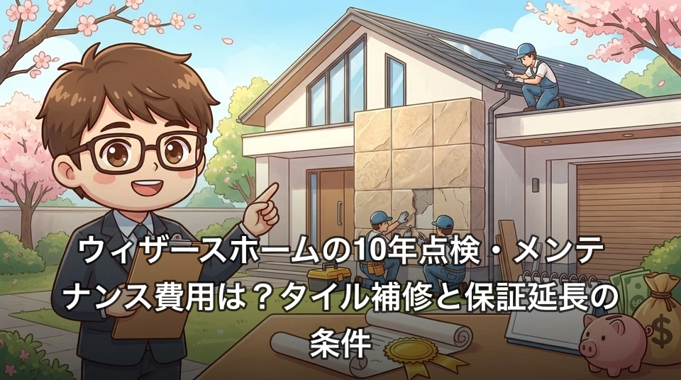ウィザースホームの10年点検・メンテナンス費用は?タイル補修と保証延長の条件