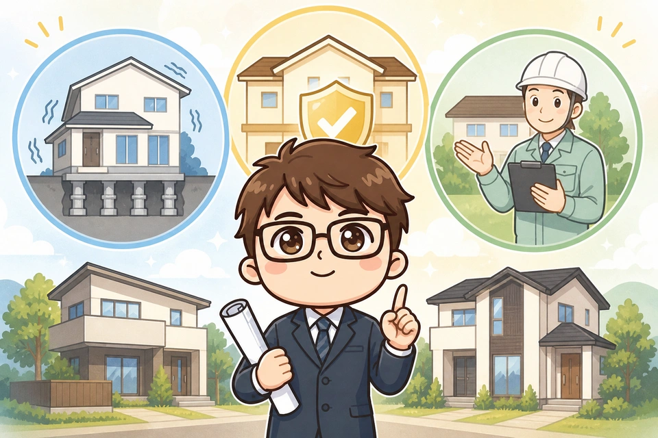 耐震・保証・アフターサービスを大手と比較