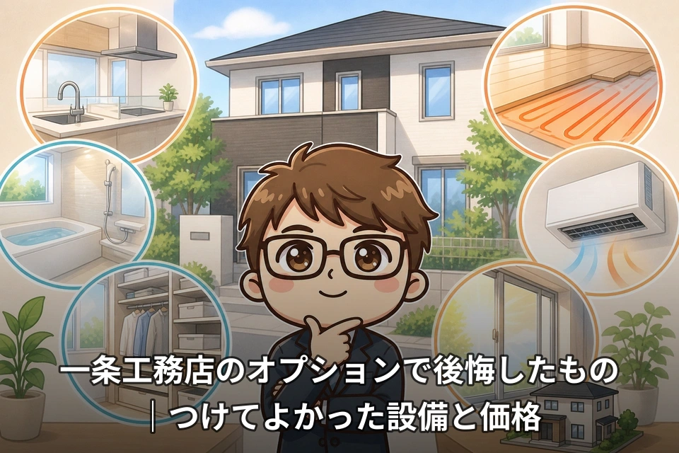 一条工務店のオプションで後悔したもの|つけてよかった設備と価格