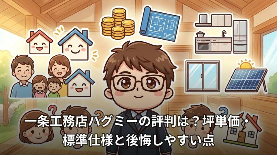 一条工務店ハグミーの評判は?坪単価・標準仕様と後悔しやすい点