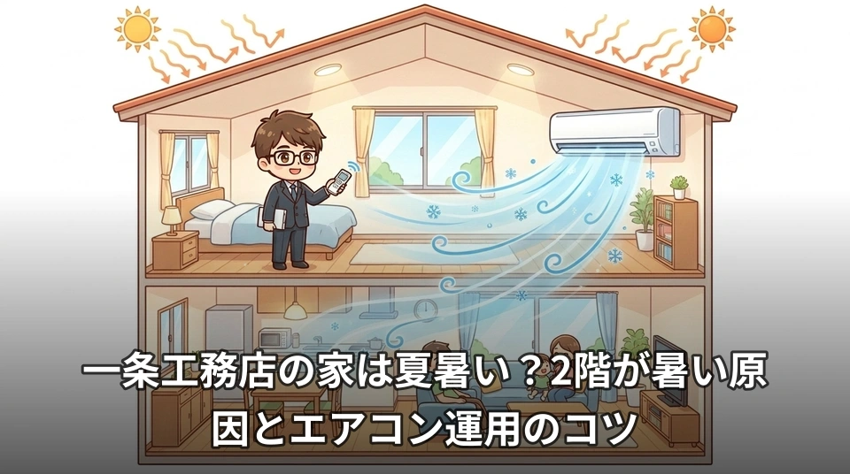 一条工務店の家は夏暑い?2階が暑い原因とエアコン運用のコツ
