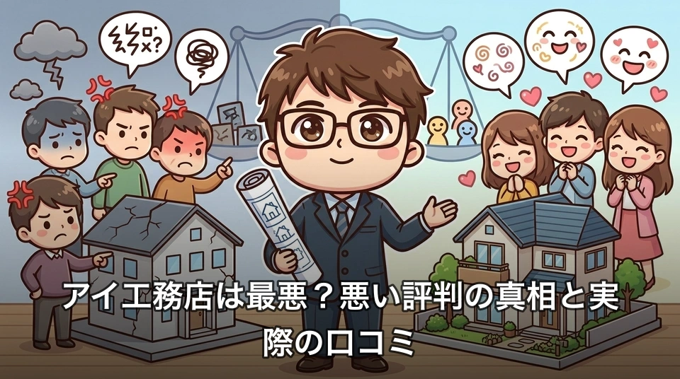 アイ工務店は最悪?悪い評判の真相と実際の口コミ