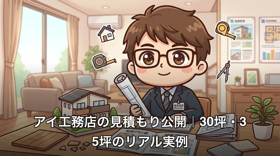 アイ工務店の見積もり公開|30坪・35坪のリアル実例