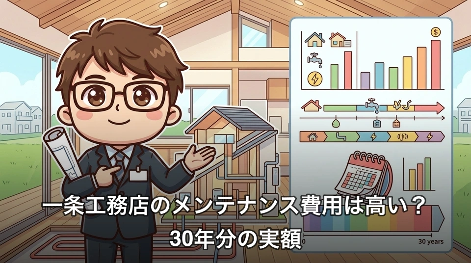 一条工務店のメンテナンス費用は高い?30年分の実額