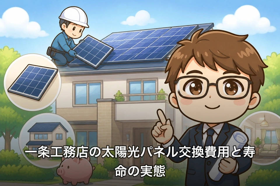 一条工務店の太陽光パネル交換費用と寿命の実態