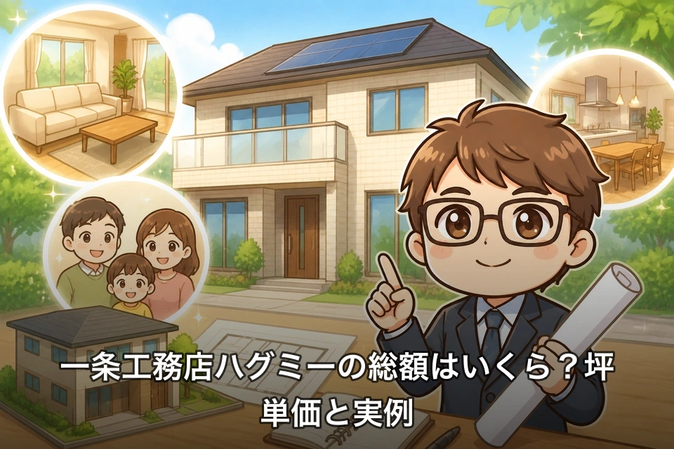 一条工務店ハグミーの総額はいくら?坪単価と実例