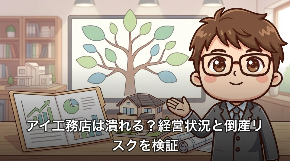 アイ工務店は潰れる?経営状況と倒産リスクを検証