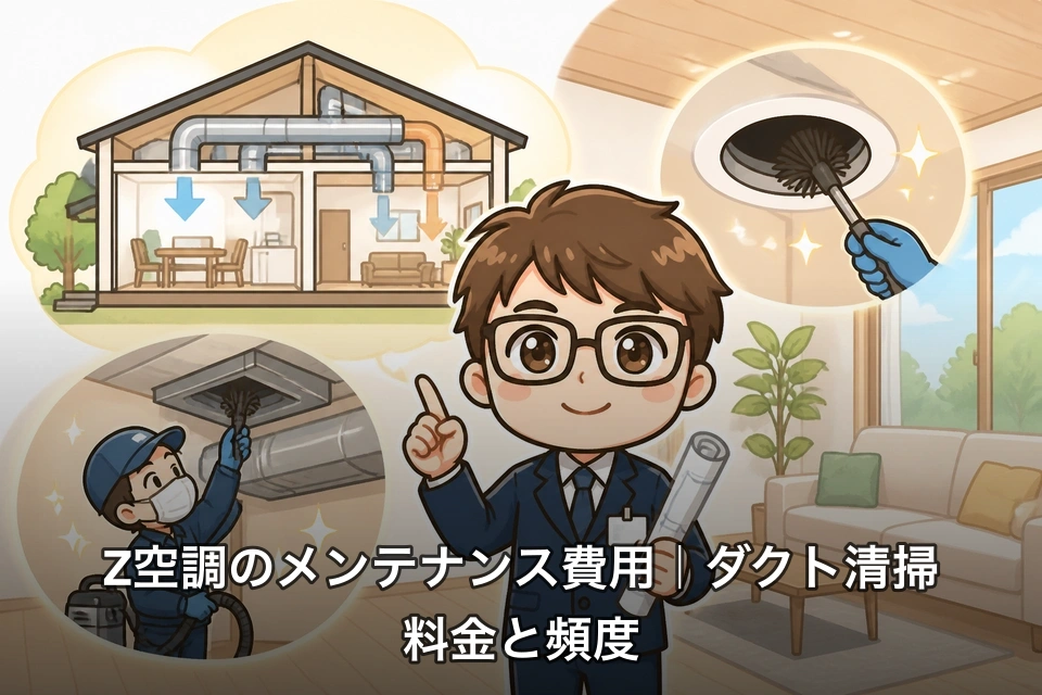 Z空調のメンテナンス費用|ダクト清掃料金と頻度