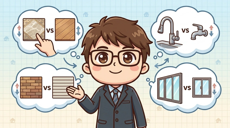 坪単価に影響する仕様の選択